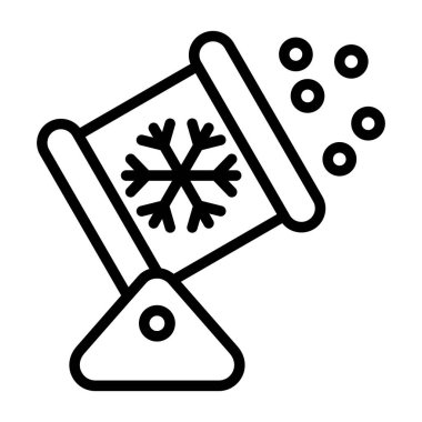 Kar tanesi. Web simgesi basit illüstrasyon