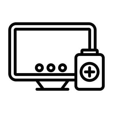 çapraz yardım simgesi olan dizüstü bilgisayar