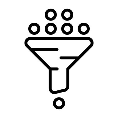 filtre ağ simgesi vektör illüstrasyonu