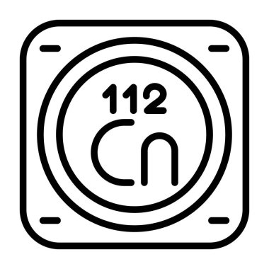 Metal kimyasal element ikon vektör çizimi