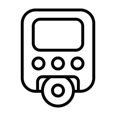 Uzaktan kumanda simgesi dış hat vektörü. uzaktan kontrol