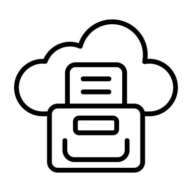bulut hesaplama simgesi, vektör illüstrasyonu