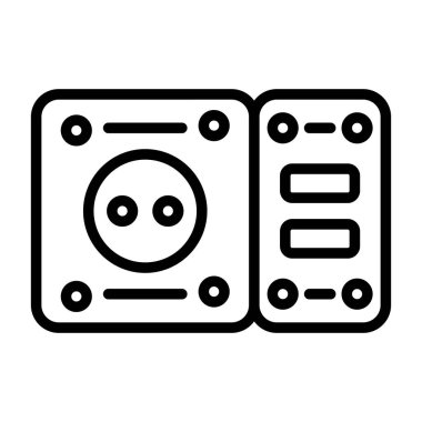 soket ağ simgesi vektör illüstrasyonu