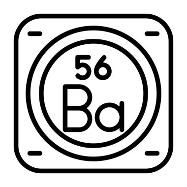 Bir kimyasal elementin vektör çizimi