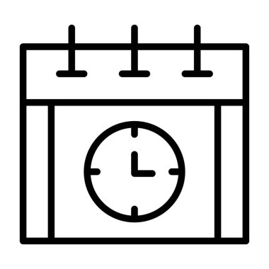 Alarm saati simgesi, vektör illüstrasyonu