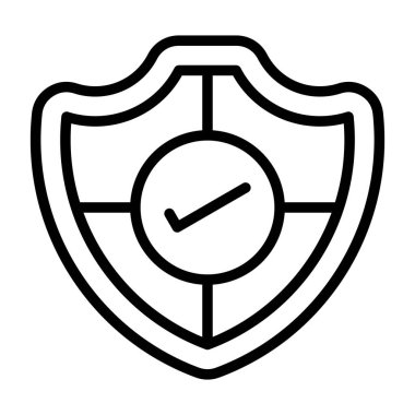 Web simgesi, vektör çizim kalkan