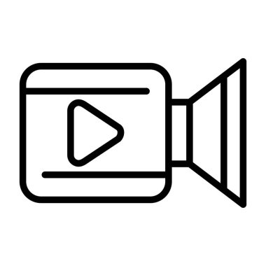 video kamera hattı vektör simgesi dekoru