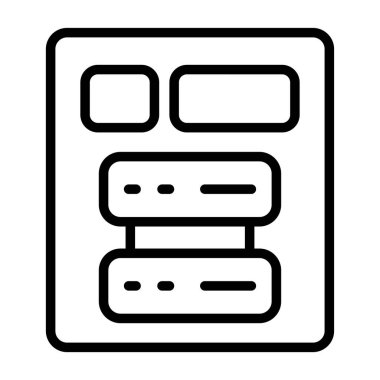 sunucu web simgesi vektör illüstrasyonu
