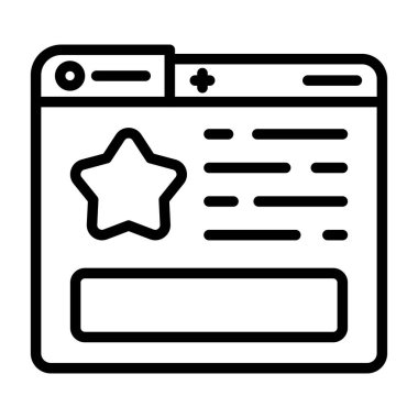 tarayıcı web simgesi basit tasarım vektörü çizimi