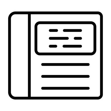 kitap simgesi vektör illüstrasyonu