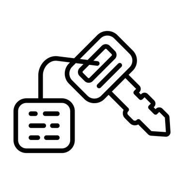 anahtar vektör ince çizgi simgesi