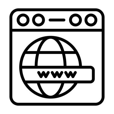 İnternet simgesi, vektör illüstrasyonu