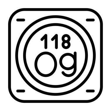 Bir kimyasal elementin vektör çizimi