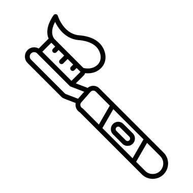 boya fırçası ikonu ana hat vektörü. fırça