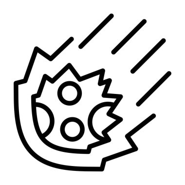 Meteor web simgesi vektör illüstrasyonu