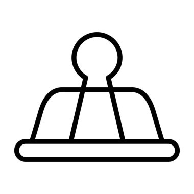 Modern ofis simgesinin vektör illüstrasyonu