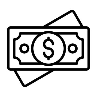 Dolar parası vektör resimleme tasarımı