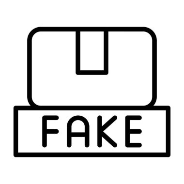 sahte sahte simge vektör illüstrasyonu