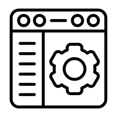 Tarayıcı Ayarları Web simgesi çizimi