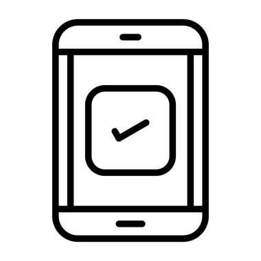 akıllı telefon simgesi vektör illüstrasyonu