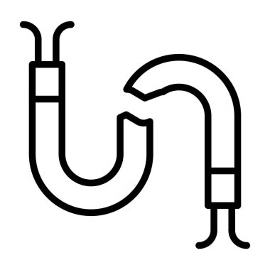 Kırık Kablo ağ simgesi vektör illüstrasyonu