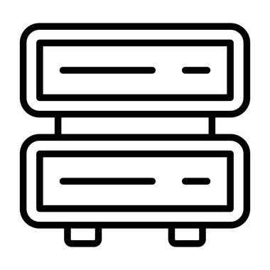 sunucu web simgesi vektör illüstrasyonu