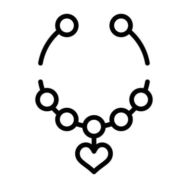 necklace vector line icon desig