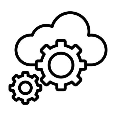 teknoloji ve bulut ayarları vektör çizimi tasarımı