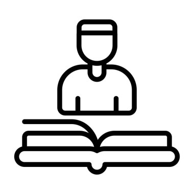 eğitim ince çizgi vektör simgesi