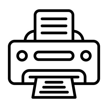 yazıcı vektör simgesi basit illüstrasyon