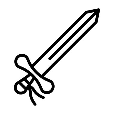 kılıç simgesi vektör illüstrasyonu