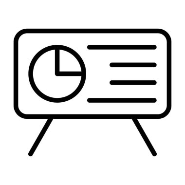 sunum simgesi, vektör illüstrasyonu 