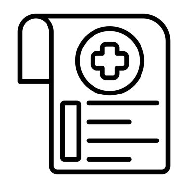 tıbbi ve sağlık hattı ikon vektör illüstrasyonu