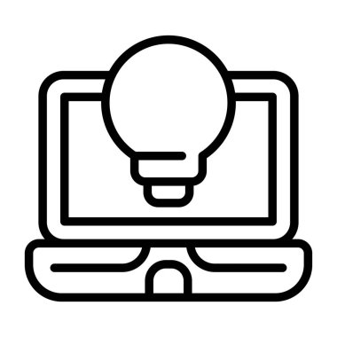 dizüstü bilgisayar simgesi, web basit illüstrasyon 