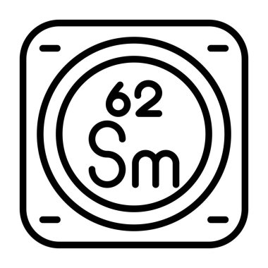 Bir kimyasal elementin vektör çizimi