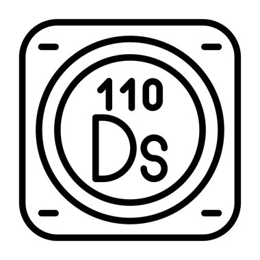 Metal kimyasal element ikon vektör çizimi