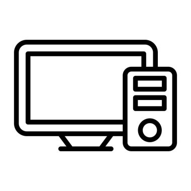 TV simgesi vektör illüstrasyonu