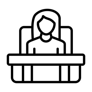 Dizüstü bilgisayarı olan birinin vektör çizimi