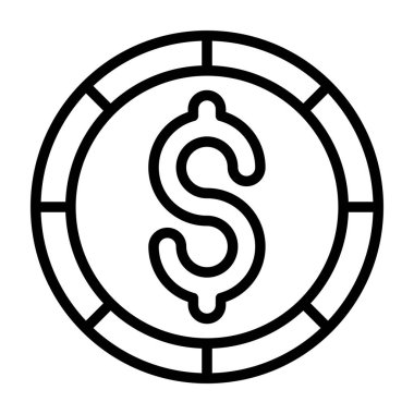 Dolar simgesi vektör illüstrasyonu