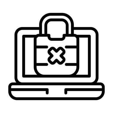 dizüstü bilgisayar simgesi, web basit illüstrasyon