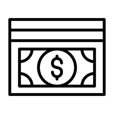 Para doları simge vektör çizim