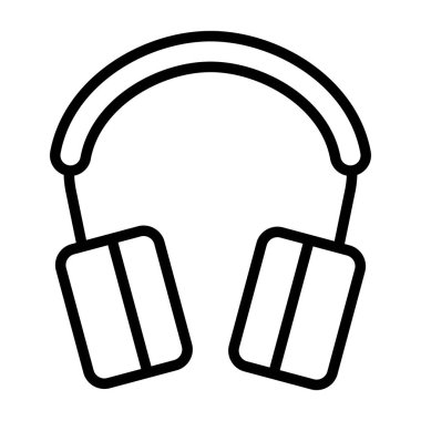 Kulaklık. Web simgesi basit illüstrasyon