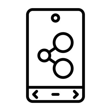 Akıllı telefon vektör satırı simgesi