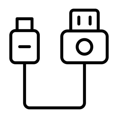 usb Simgesi, Vektör illüstrasyonu