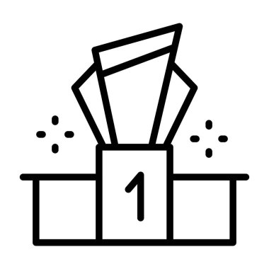 İzole edilmiş tek bir kupa simgesinin vektör çizimi