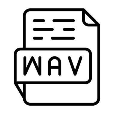 wav file format icon vector illustration