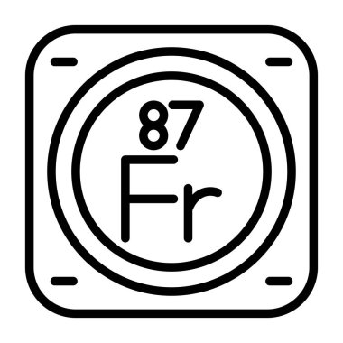 Metal kimyasal element ikon vektör çizimi