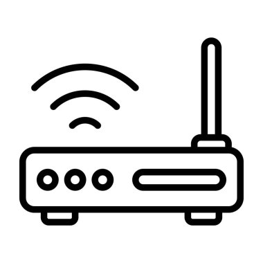 Wi-Fi yönlendirici simgesi, vektör illüstrasyonu
