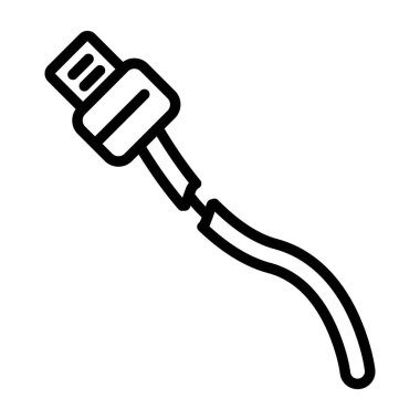 Kırık Kablo ağ simgesi vektör illüstrasyonu