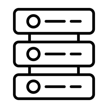 sunucu web simgesi vektör illüstrasyonu